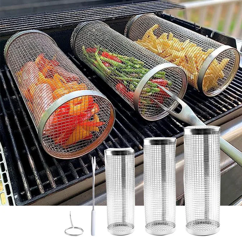 Barbecue Grill Barbecue Gabbia Barbecue In Acciaio Inox Barile Barbecue Rete Barbecue Cestino Barbecue All'Aperto