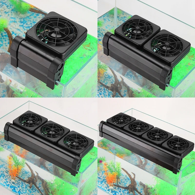 2/3/4 Head  Aquarium Chillers Cooling Fan System For Salt Fresh Water Fish Tank Temperature Control Cooling Fan Aquarium Access