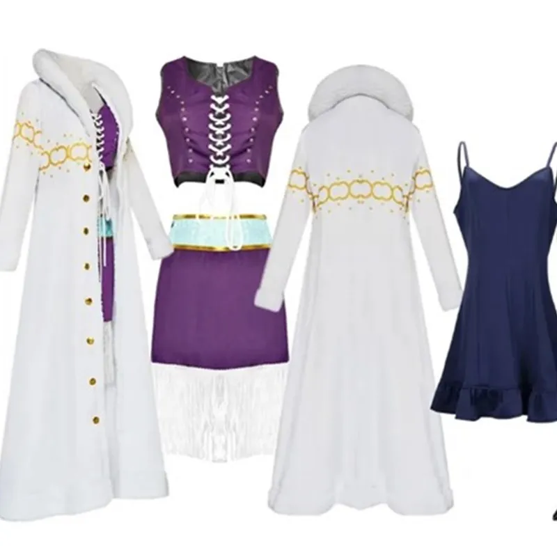 Nico Cos Robin Costume Cosplay Anime Miss Allsunday Donna Fanasia Coat Dress Outfit Halloween Carnival Party Suit