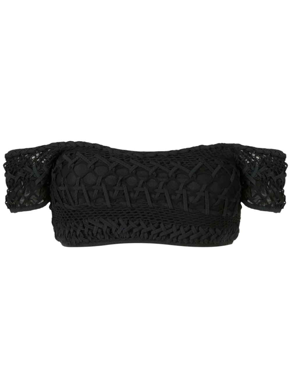 Amir Slama Top crop con spalle scoperte - Nero