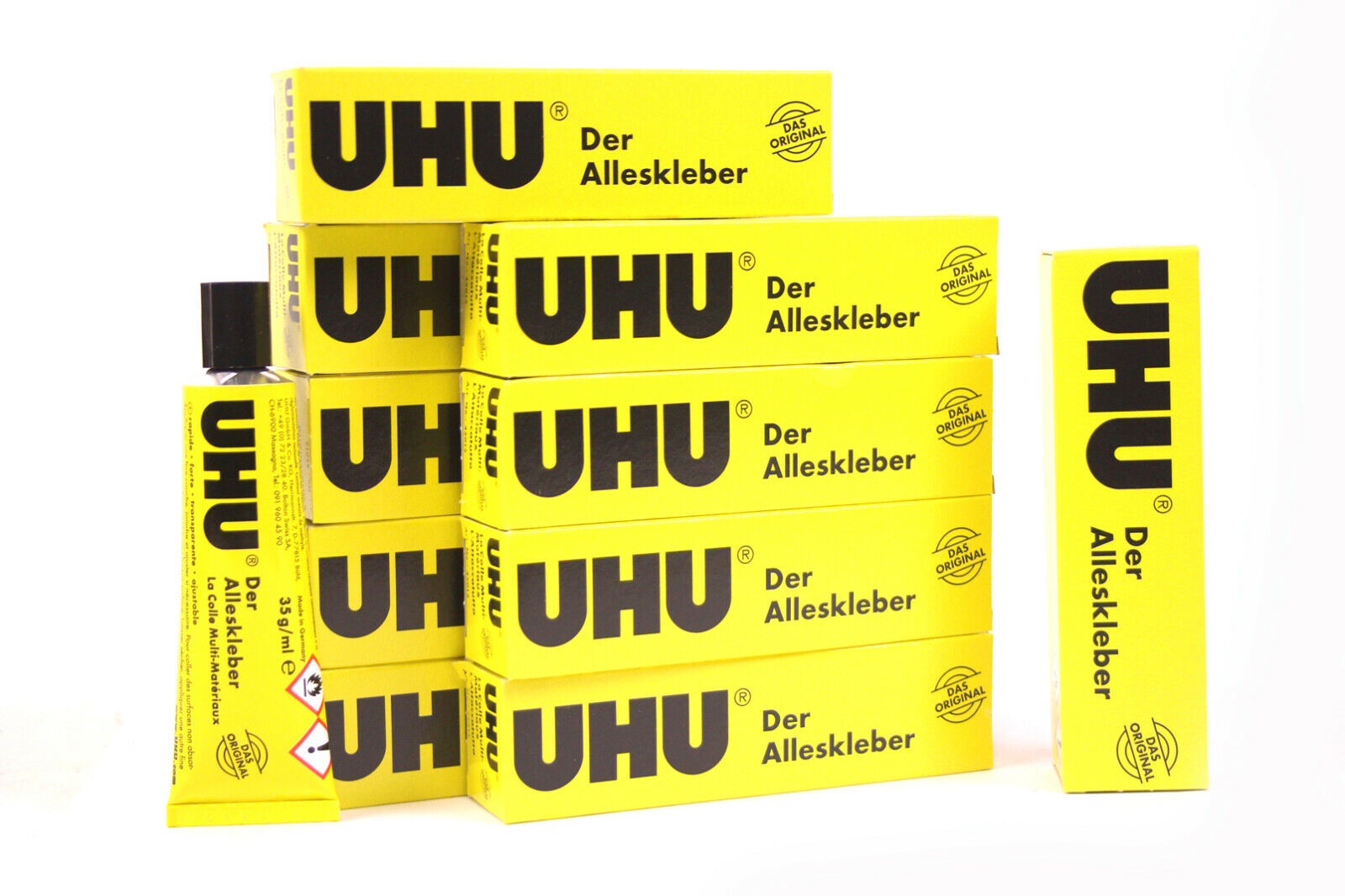 10X Tube Uhu Der Alleskleber Klar A 35G Holz Papier Leim Glas Bastler Kleber
