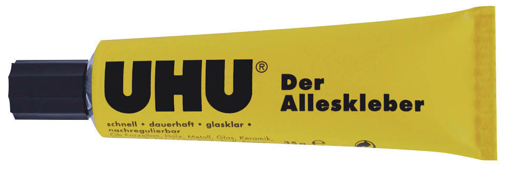 5X Uhu Alleskleber Tube Á 35 G Klebt Papier Pappe Holz Metall Stein Glas U.A.