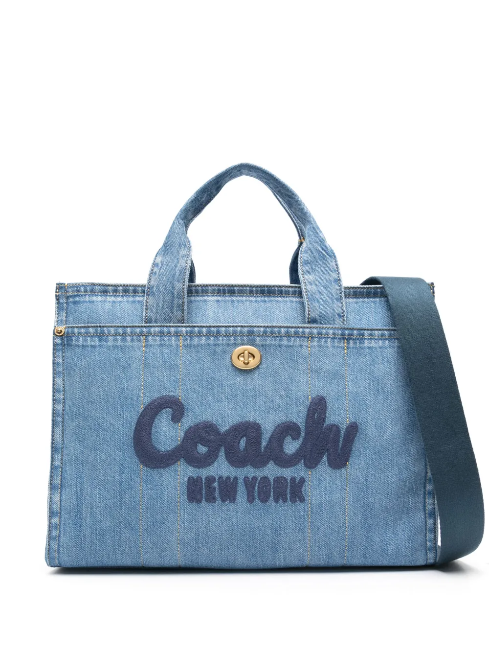 Coach Cargo denim tote bag - Blu