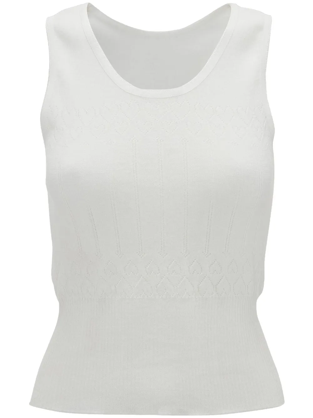 JW Anderson pointelle-knit tank top - Bianco