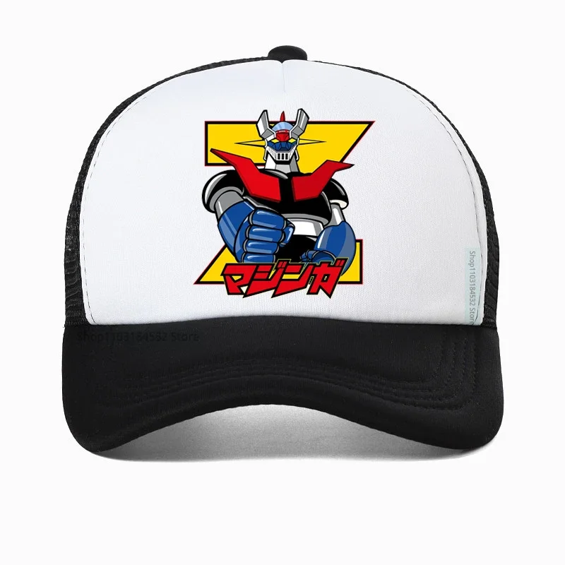 Mazinger Z Berretto Da Baseball Moda Uomo Ufo Robot Goldrake Berretti Con Visiera Cappelli Da Papà Di Colore Puro Visiera Estiva Cappelli Da Camionist