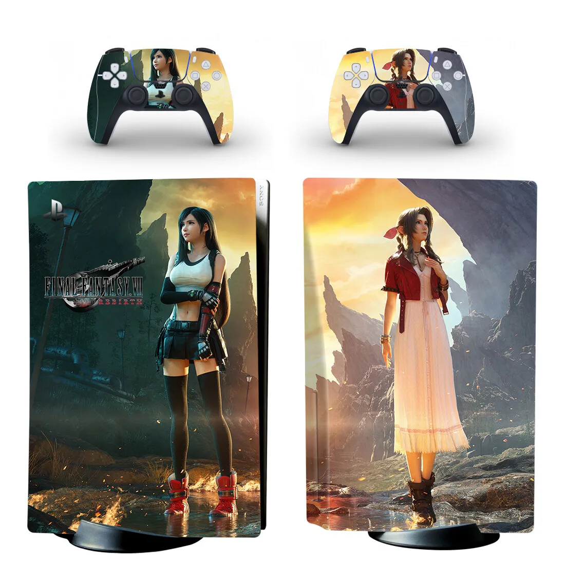 Game Final Fantasy 7 Rebirth Ps5 Standard Disc Skin Sticker Decalcomania Cover Per Console E Controller Ps5 Disk Skin Sticker Vinyl