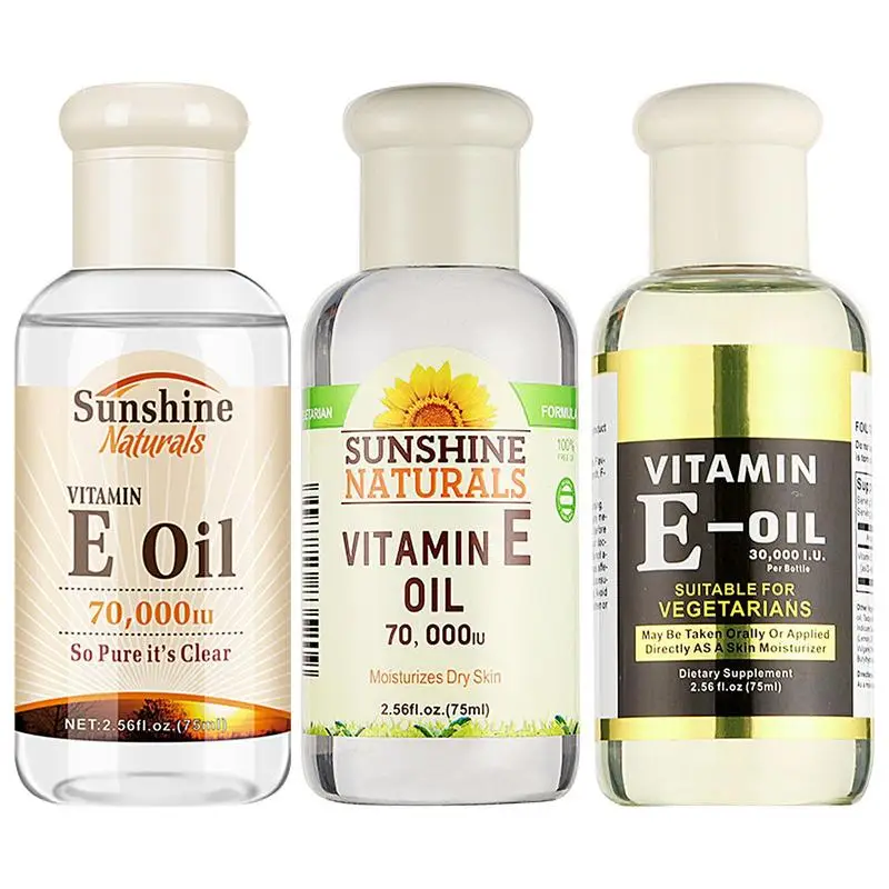 Olio Di Vitamina E Naturale Oli Essenziali Vegetali Naturali Olio Viso Biologico Nutriente A Base Vegetale Massaggio Olio Viso E Corpo 75Ml