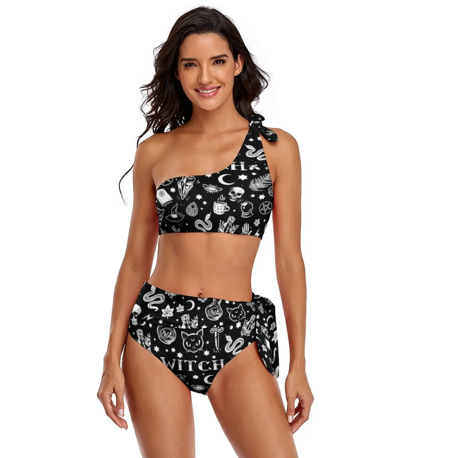 Costume Da Bagno Bikini Gotico Costume Da Bagno Sexy All'Ingrosso Regolabile Nuoto Costume Da Bagno Teenager 2 Pezzi