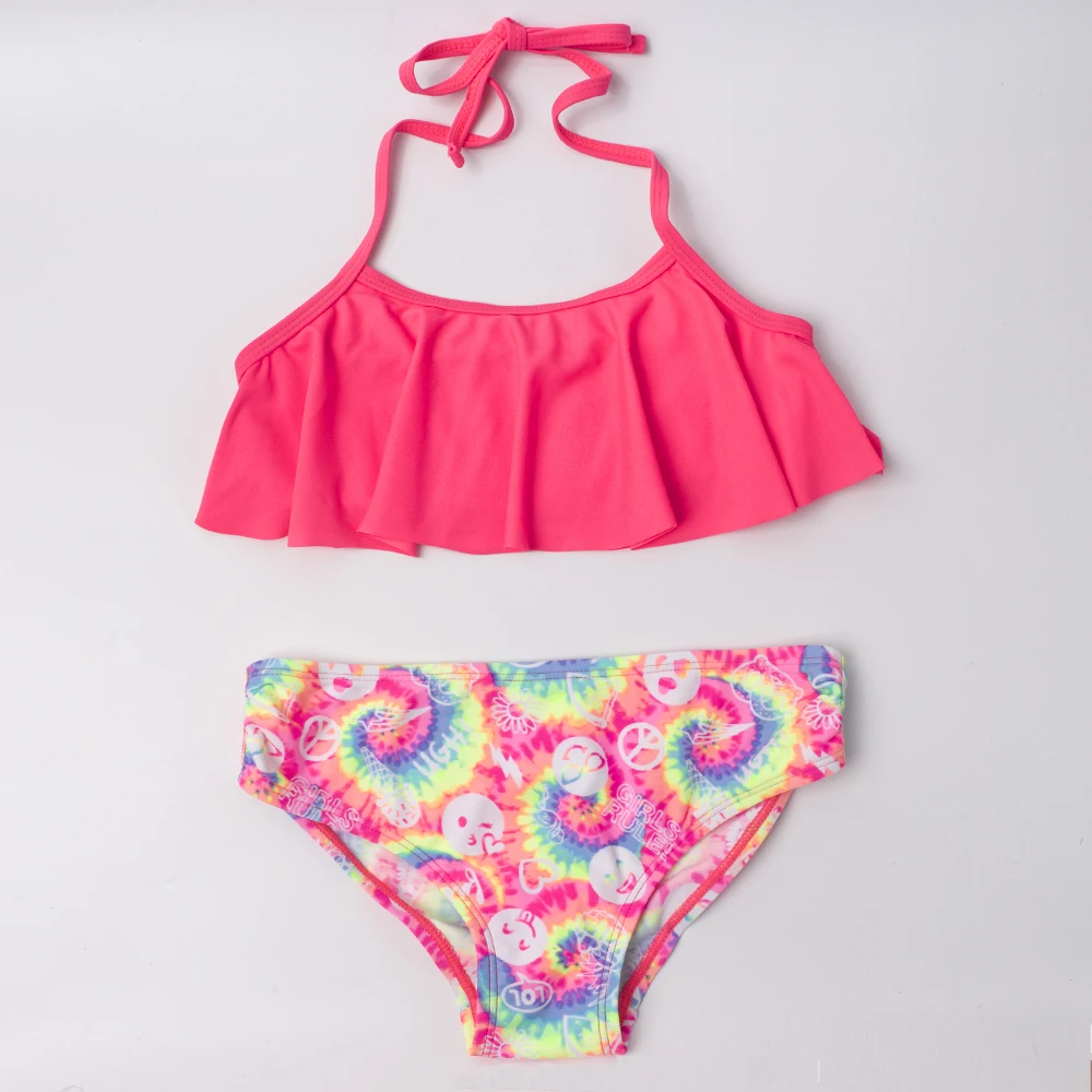 Falbala Due Pezzi Teen Kids Girls Bikini Set Stampa Floreale Ragazze Bambini Costumi Da Bagno Costume Da Bagno Estate Bambini Bikini 2023 Costume Da B