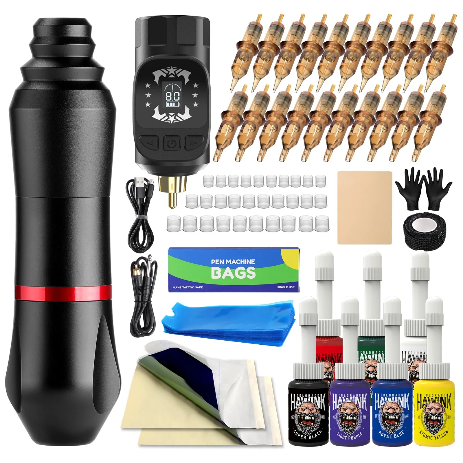Stigma Professional Tattoo Pen Machine Motor Liner E Shader Portable Lcd Tattoo Supplies Accessori Strumenti