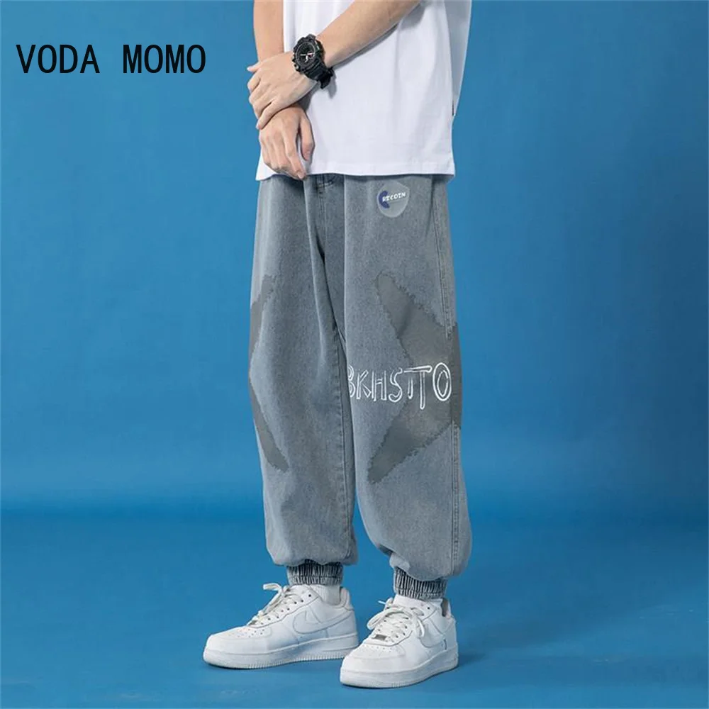2022 Autumn Winter New Men Jeans Cargo Pants Cotton Male Big Pocket Casual Mid Waist Loose Fit Trouser Men Jeans