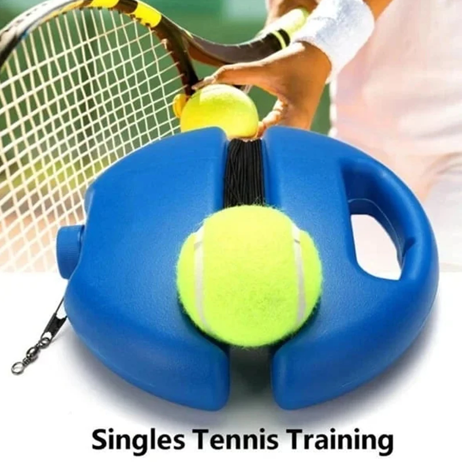 Tennis Training Aids Base With Elastic Rope Ball Practice Self-Duty Tennis Trainer Partner Sparring Tennis Practice Device