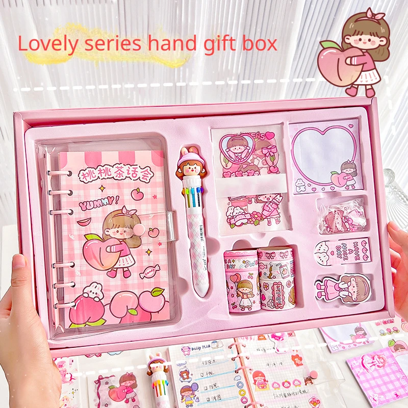 Blocco Note Confezione Regalo Cute Girls Notebook Scuola Elementare Diario Regalo Per Bambini Set Da 8 Pezzi Programma Agenda Set Di Libri A Mano Pian