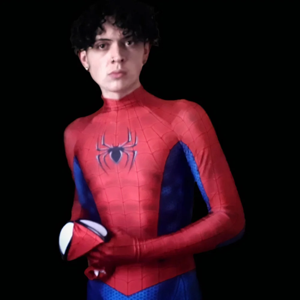 Ultimate Spiderman Cosplay Spandex Supereroe Spidey Peter Parker Costume Zentai Abiti Halloween Costume Spiderman Abiti Adulto