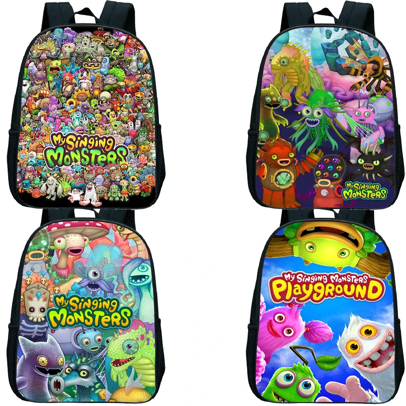 12 Pollici My Singing Monsters Zaini Per L'Asilo Bookbag Impermeabile Bambini Cartoon School Bags Ragazze Ragazzi Piccoli Zaini Regali