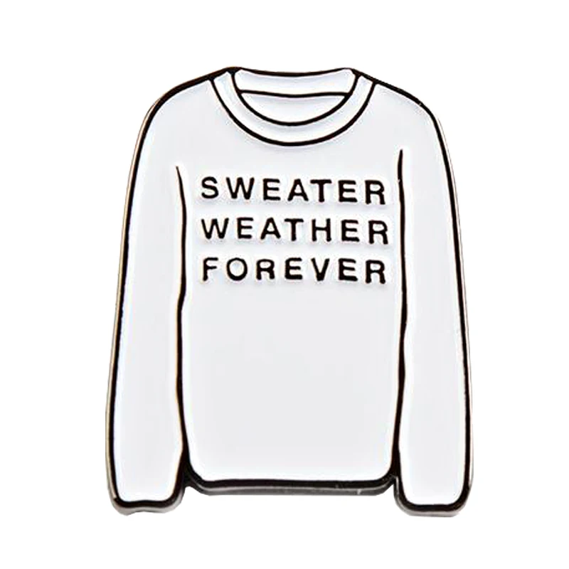 Maglione Meteo Per Sempre Smalto Pin (Bianco)