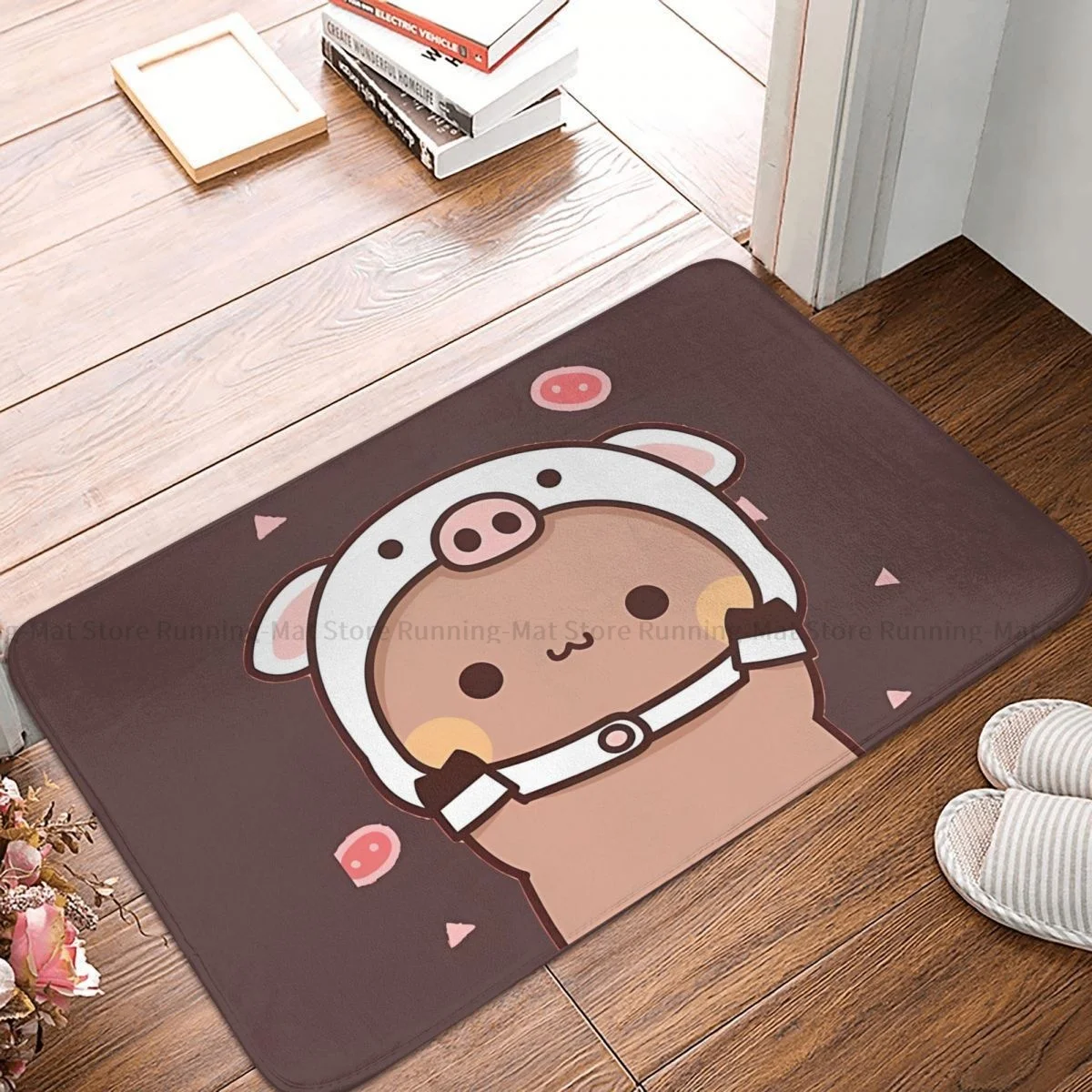 Latte E Moka Bubu Dudu Zerbino Antiscivolo Brownie Bear Soggiorno Tappetino Da Cucina Tappeto Da Esterno Decorazioni Moderne Per La Casa