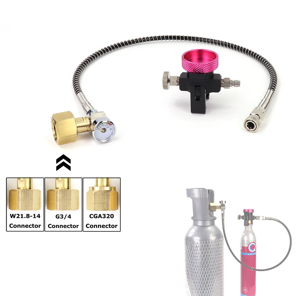 Soda Quick Connect Pink Co2 Cylinder Refill Adapter Filling Station Fit Sodastream Terra Duo Art Pink Cylinder