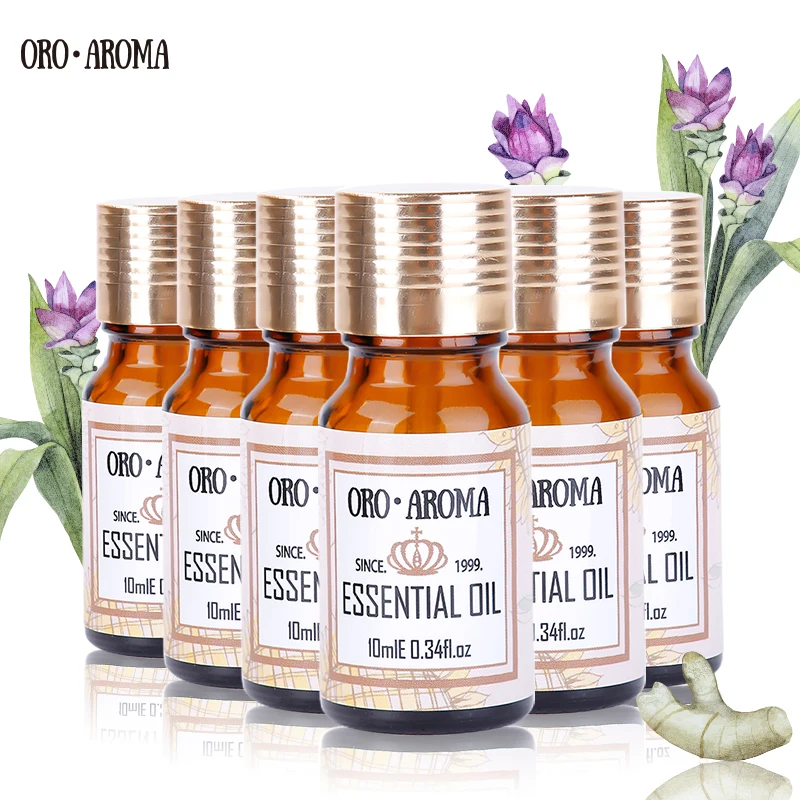 Oroaroma Gelsomino Muschio Viola Maggiorana Pompelmo Mandorle Oli Essenziali Confezione Aromaterapia Bagno Termale 10Ml * 6