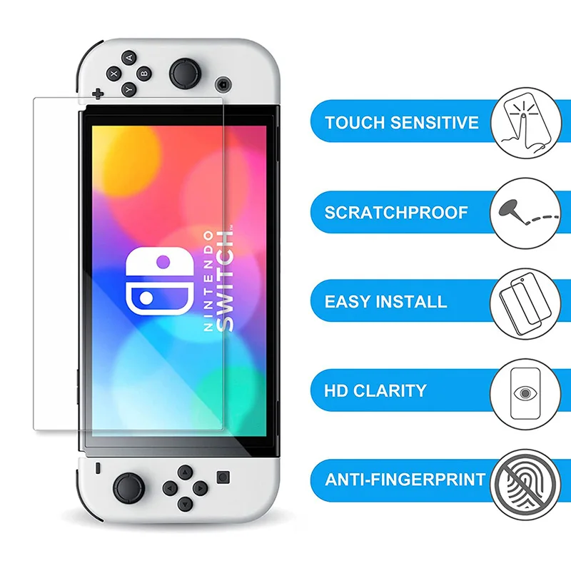 Vetro Temperato Hd Per Nintendo Switch Oled Vidrio Pellicola Protettiva Per Nintendo Switch Oled Pellicola Protettiva Trasparente 9H