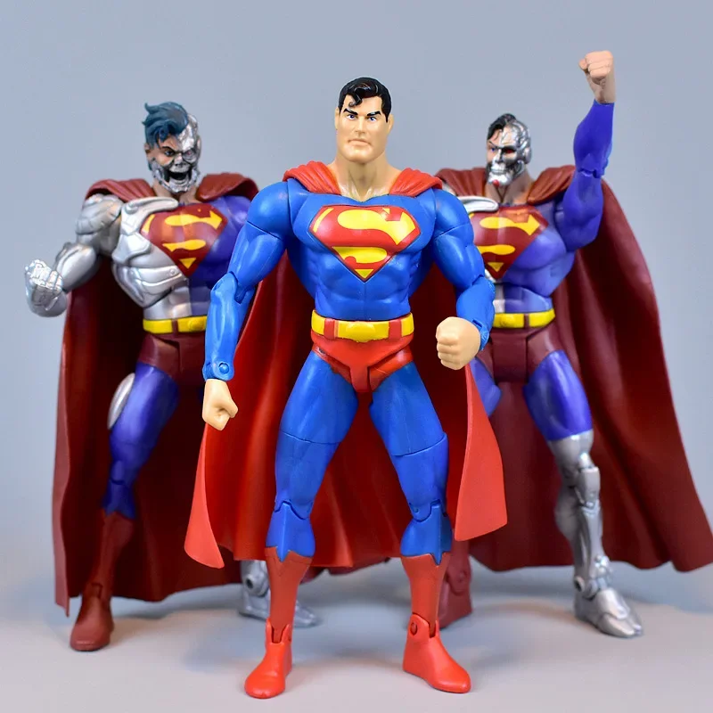Dc Justice League Superman Action Figures Cyborg Superman Anime Figurine Model Home Decoration Gifts Giocattoli Per Bambini
