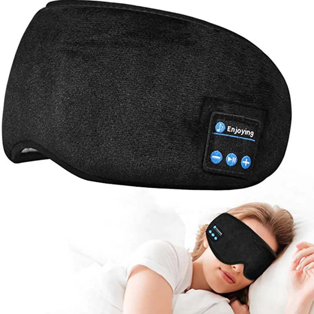 Cuffie Per Dormire Compatibili Con Bluetooth Maschera Per Gli Occhi Cuffie Per Dormire Fascia Morbida Elastica Confortevole Auricolari Musicali Wirele