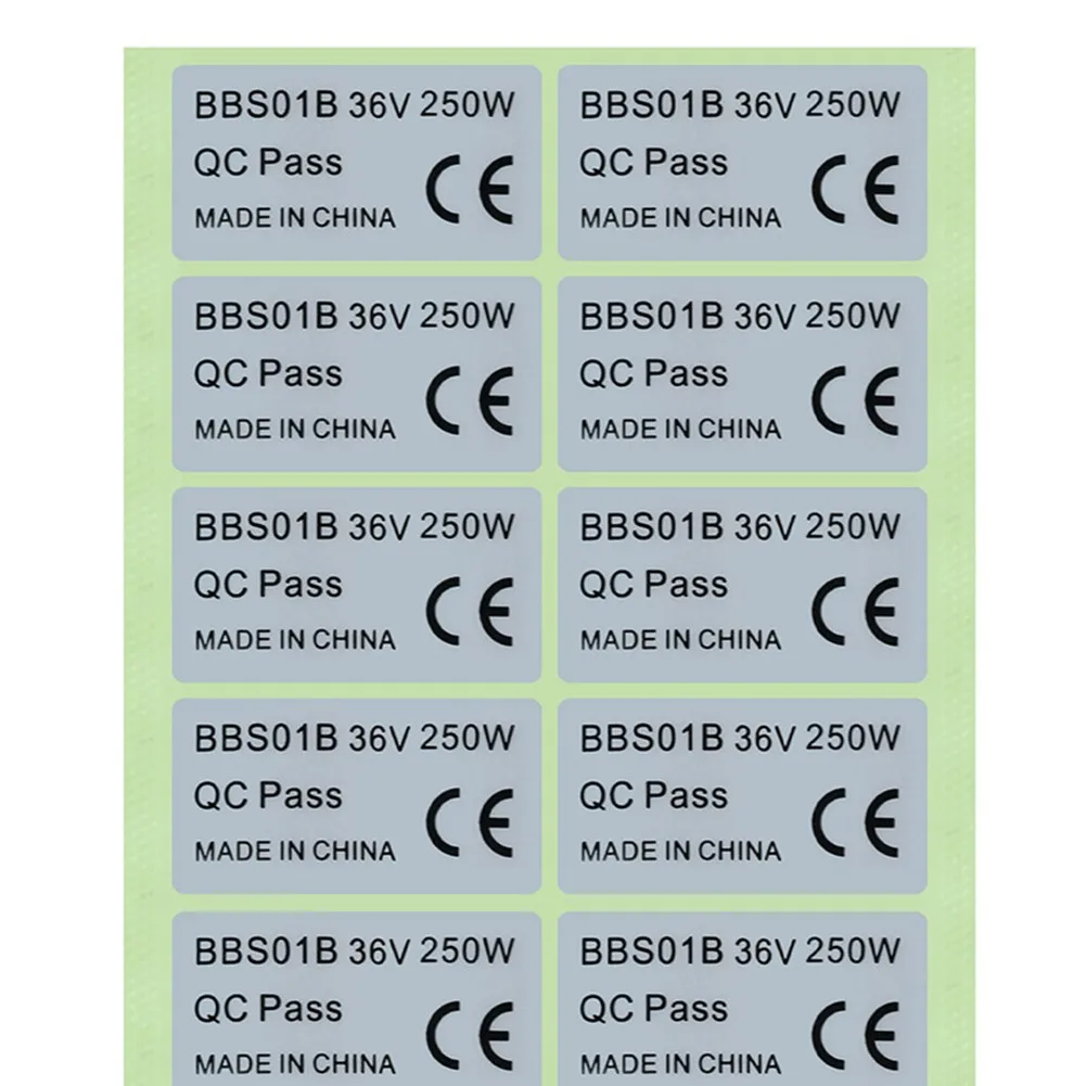 Electric-Bicycle 36V 250W 48V 750W Middrive Motor Sticker Kit Di Conversione Ebike Sticker For01/Bbs-Sh Mid-Motor