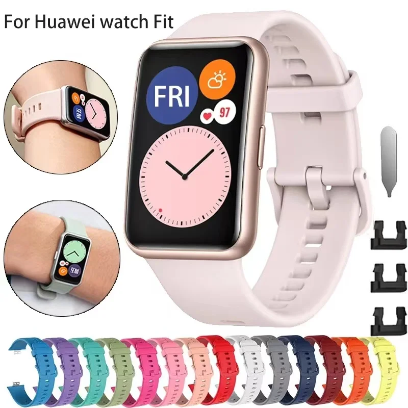 Cinturino In Silicone Per Huawei Watch Fit Belt Original Smart Bracelet Huawei Watch Fit New Wristband Huawei Fit Watch Strap Correa