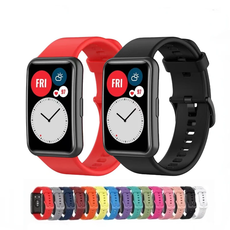 Cinturino In Silicone Per Orologio Huawei Fit Originale Smartwatch Braccialetto Correa Huawei Fit Nuovo Braccialetto Per Huawei Fit Band Accessori