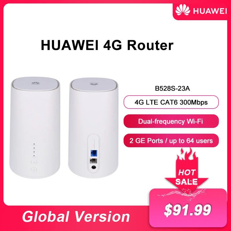 Nuovo Huawei B528 B528S-23A 300Mbs 4G Lte Cpe Cube Router Wireless 4G Router Wifi Cat 6 Pk E5186S-22A B525S-65A B818-263 B535 B315