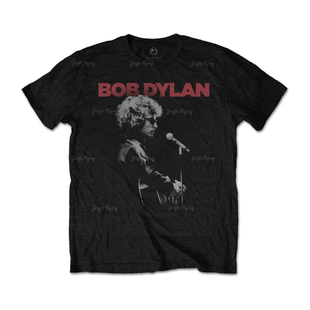 Bob Dylan Stage Blonde On Blonde Rock Tee T-Shirt Uomo Unisex Tee