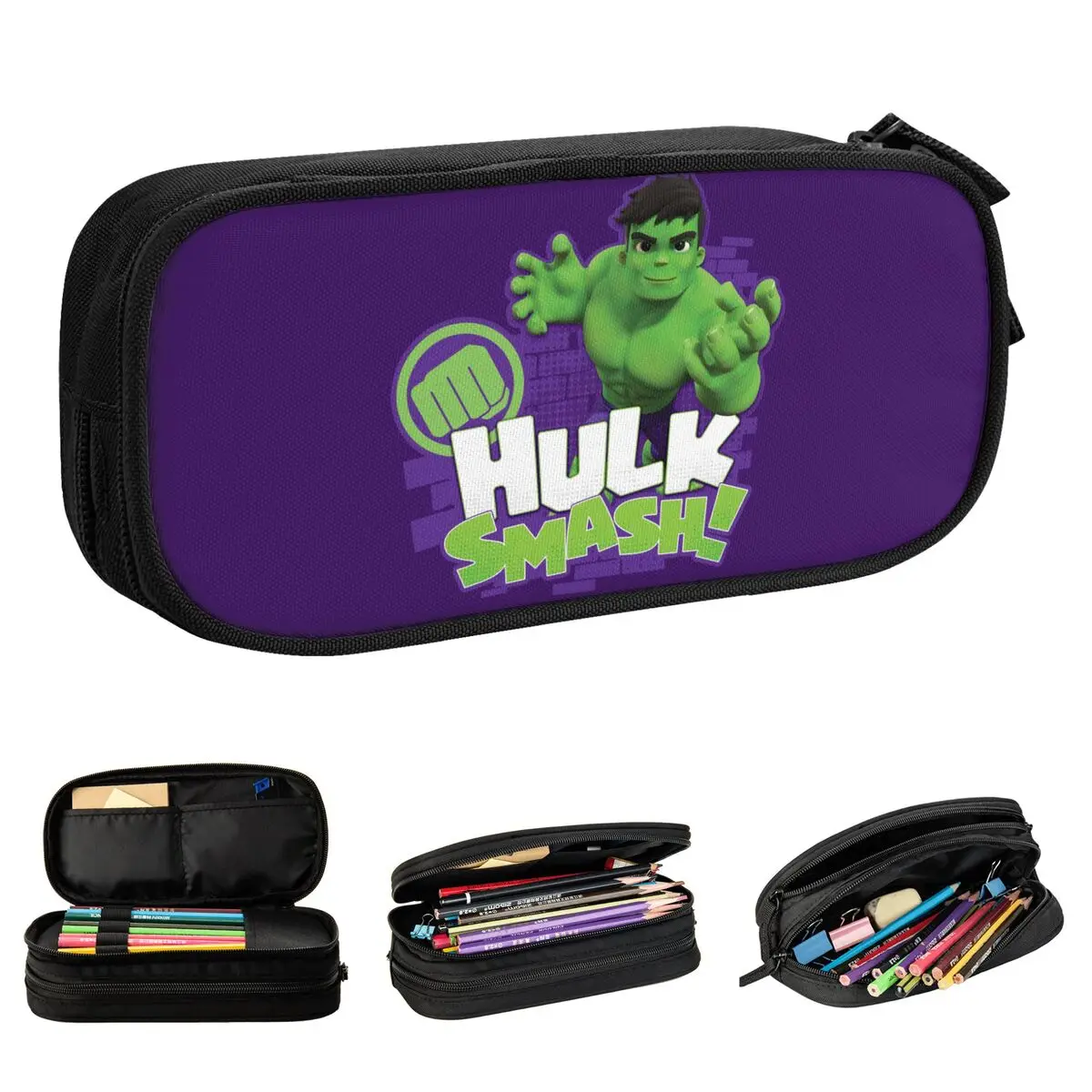 New Hulk Smash Character Graphic Pencilcases Pen Box Per Ragazze Ragazzi Borse Studenti Scuola Cancelleria Cosmetica