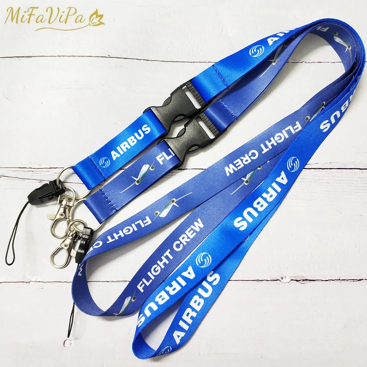 Mifavipa 2 Pc Flight Crew Cordini Tracolla Chaveiro Portachiavi Blu Airbus Cordino Portachiavi Per Carta D'Identità Moda Regalo Di Natale