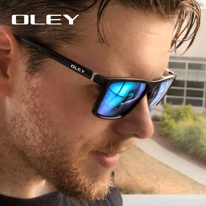 Oley Di Marca Di Stile Vintage Occhiali Da Sole Degli Uomini Di Sesso Maschile Classico Quadrato Occhiali Di Guida Di Viaggio Occhiali Occhiali Gafas 
