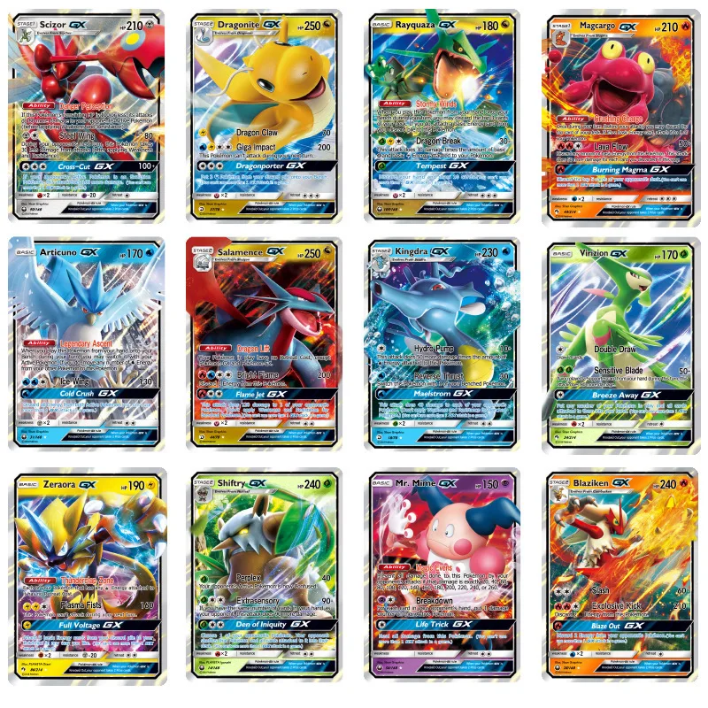 10Pcs Gx Pokemon Cards Gx Team Game Battle Card Vendita Calda Di Alta Qualità Senza Duplicazione