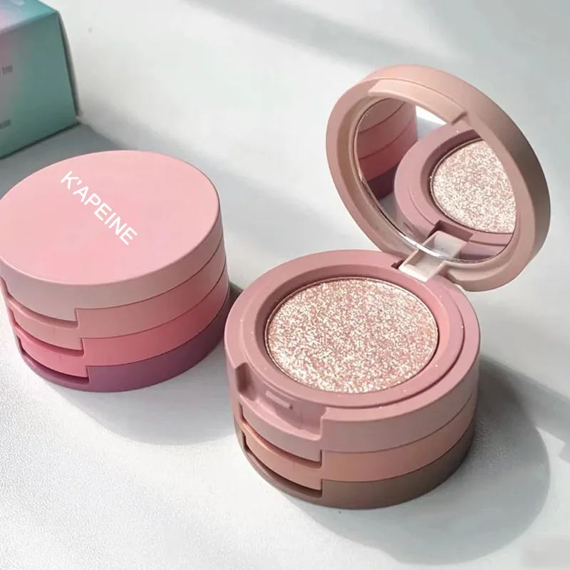 Palette Per Trucco 3 In 1 Matte Pearlescent Eyeshadow Blush Highlighter Contouring Palette All-In-One A Tre Strati Brightening Skin