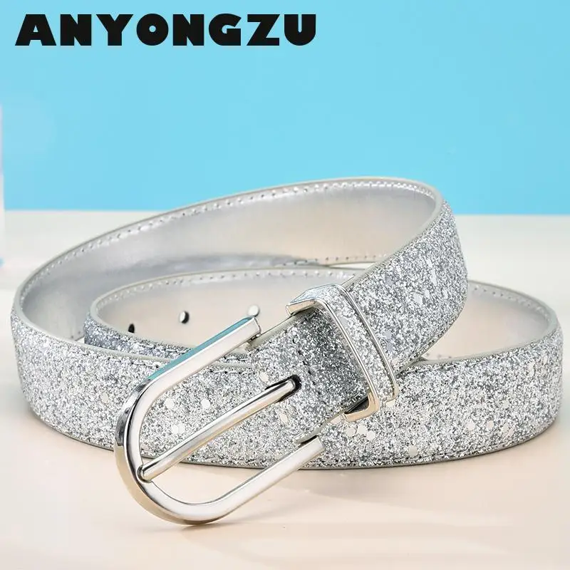 Cintura Glitterata Da Donna In Argento Moda Cintura Dorata Da Donna Cintura Di Alta Qualità Prezzo Super Basso Articoli Di Lusso Passerella Mostra Dec