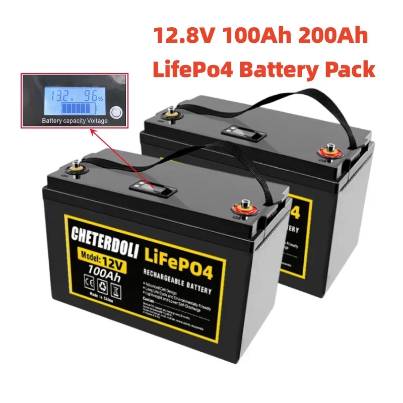 Aleedera 12.8V 100Ah 120Ah Lifepo4 Batteria 12V Batteria Ricaricabile Litio Ferro Fosfato Lifepo4 Strumenti Per Celle Solari