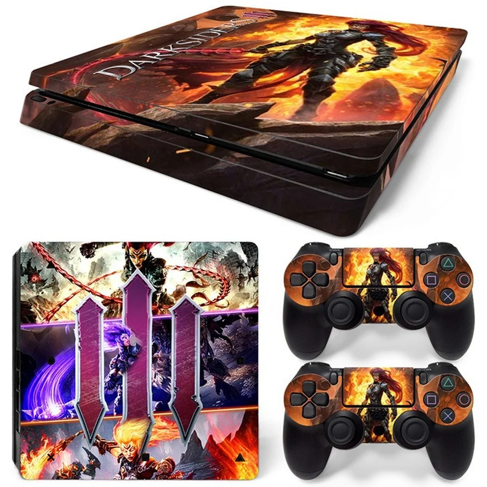 Per Ps4 Slim Darksiders Forte Pvc Skin Vinyl Sticker Decalcomania Cover Console Dualsense Controller Adesivo Protettivo Antipolvere