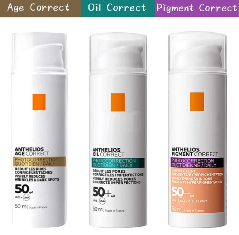 Anthelios Pigmento/Età/Olio Crema Solare Corretta Crema Colorata Quotidiana Spf50 Crema Solare Per Il Viso Illumina La Cura Sbiancante 50Ml