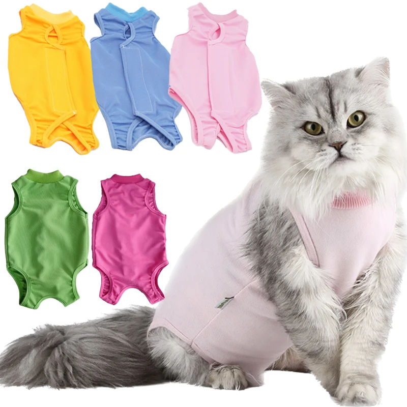 Pet Anti-Leccare Sterilizzazione Tuta Chirurgica Per Gatti Per Cani Di Piccola Taglia Gilet A Quattro Zampe Tuta Cucciolo Gattino Vestiti Chihuahua