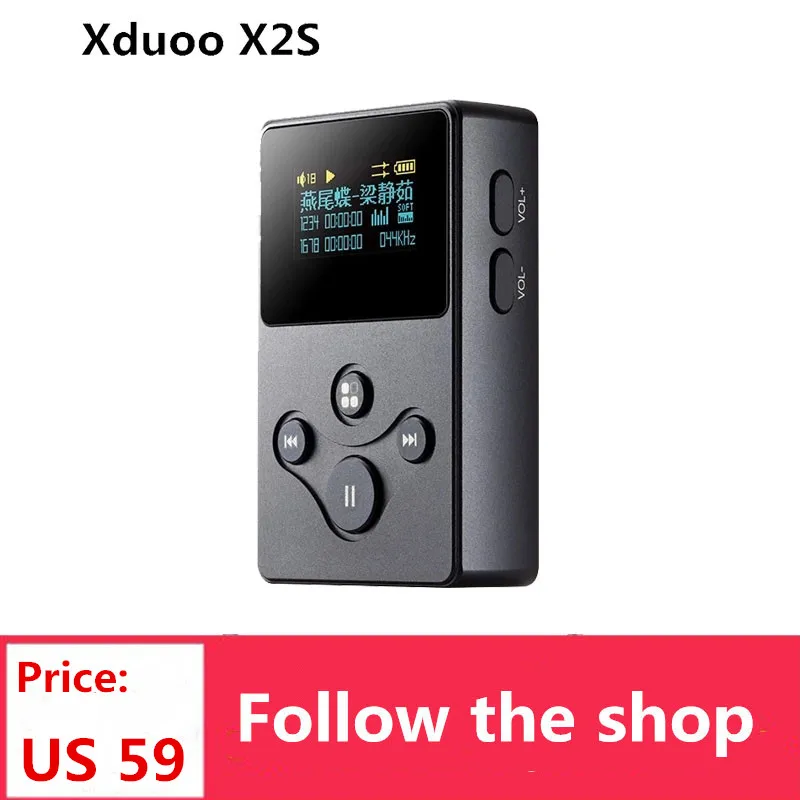Xduoo X2S Lossless Portable Metal Hifi Music Player Amplificatore Per Cuffie Supporto Dsd Ape Flac Formato Wav Con Potenza Di Uscita 250Mw