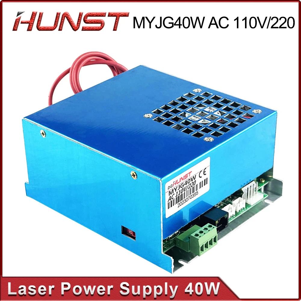 Hunst Myjg 40W Alimentatore Laser Co2 110V/220V Con Porta Lcd Generatore Laser Per Macchina Per Incisione Laser 40W 50W