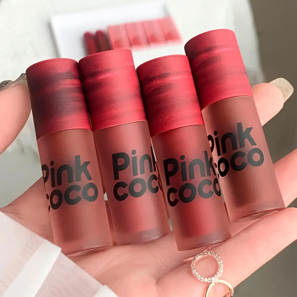 1 Pz Matte Liquid Lipstick Waterproof Long Lasting Velvet Lip Gloss Matte Nude Dry Rose Lipstick Red Lip Mud Makeup Cosmetics