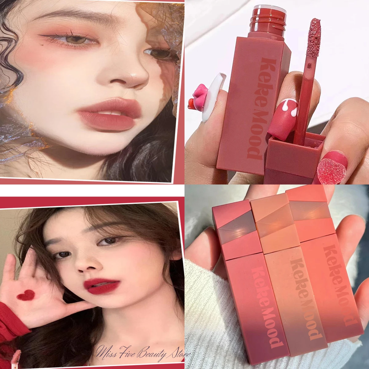 Velluto Opaco Smalto Per Labbra Trucco Cosmetici Rossetti Colorati Lucidalabbra