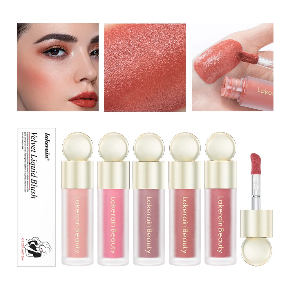 Polvere Liquida Opaca Fard Mousse Crema Alla Pesca Contorno Ombra Guancia Colorata Fard Ruvido Cosmetici Impermeabili Per Il Trucco Del Viso