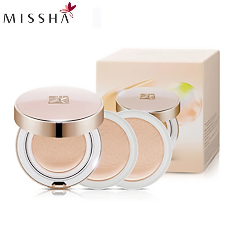 Missha Signature Essence Cushion Set Speciale 14G + (Refill 14G * 2) Spf50 +/Pa +++ Coreano Air Cc Cream Waterproof Brighten Foundation