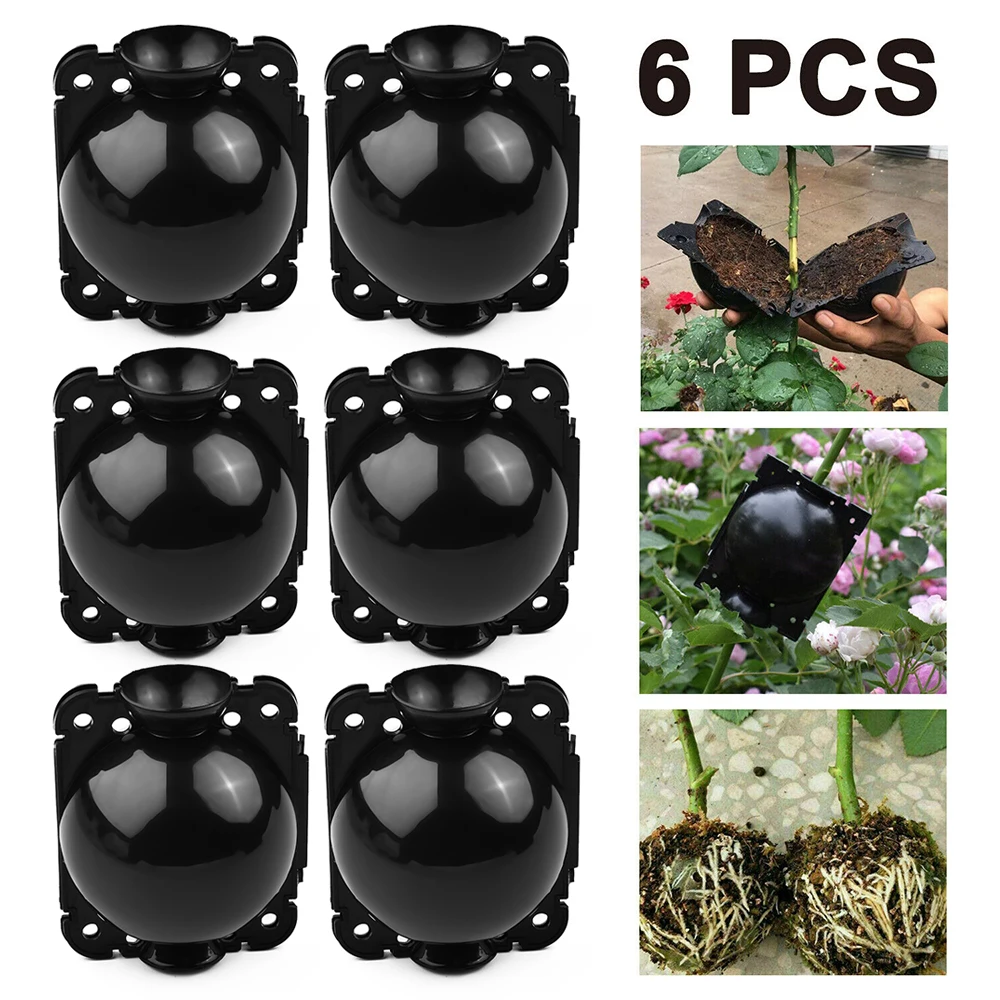 6Pcs Plant Rooting Ball Innesto Custodia Per Allevamento Nursery Box Propagazione Jardinage Plant Root Pot Accessori Da Giardino