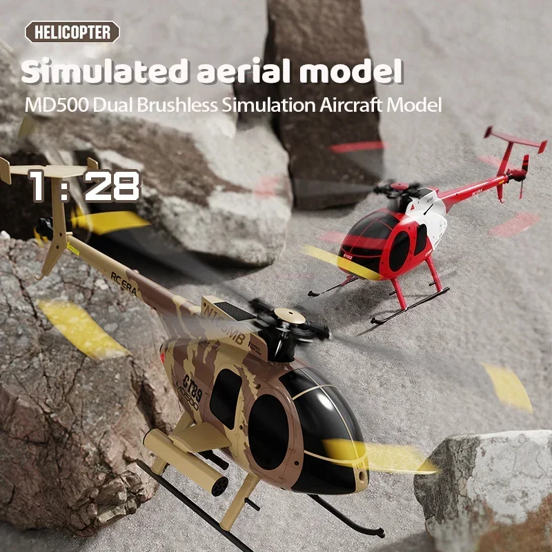 Elicottero Telecomandato Rc Era New 1:28 Rc Era C189 Bird Zanna Md500 Simulazione Senza Spazzole Modello Di Simulazione Giroscopica A 6 Assi Giocattol