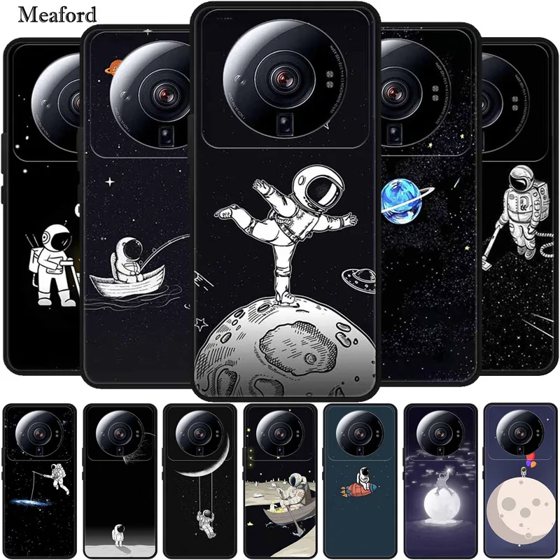 Custodia Spaceman Per Xiaomi 12 S Ultra Silicone Tpu Cover Posteriore Morbida Per Xiaomi 12 Ultra 12 S Ultra Funda Astronaut Capa Coque